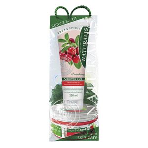 Naturalis Granberry sprchový gel 250 ml + cukrový tělový peeling 300 g dárková sada